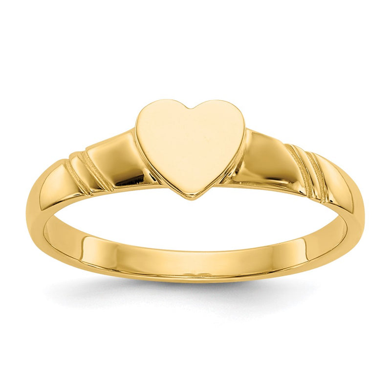 14K Yellow Gold Children's Heart Ring