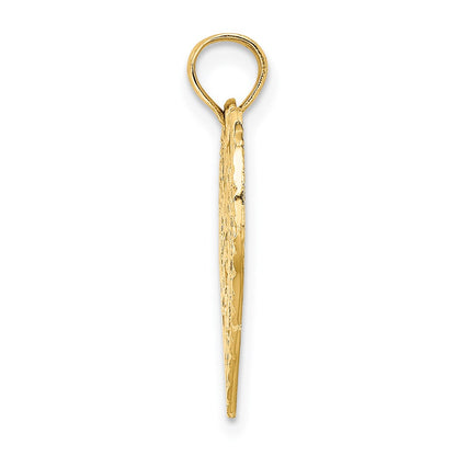 14k Yellow Gold Solid HAPPY BIRTHDAY Heart Charm