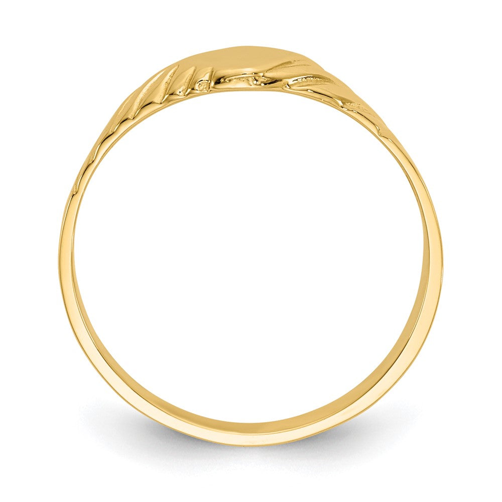 14K Yellow Gold Child's Fancy Signet Ring