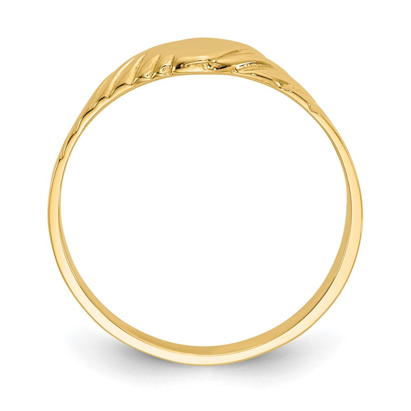 14K Yellow Gold Child's Fancy Signet Ring