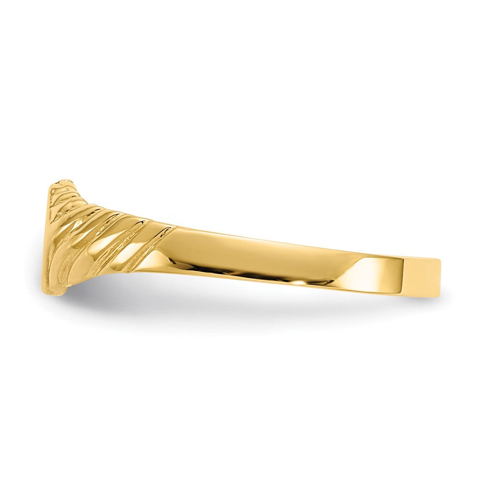 14K Yellow Gold Child's Fancy Signet Ring