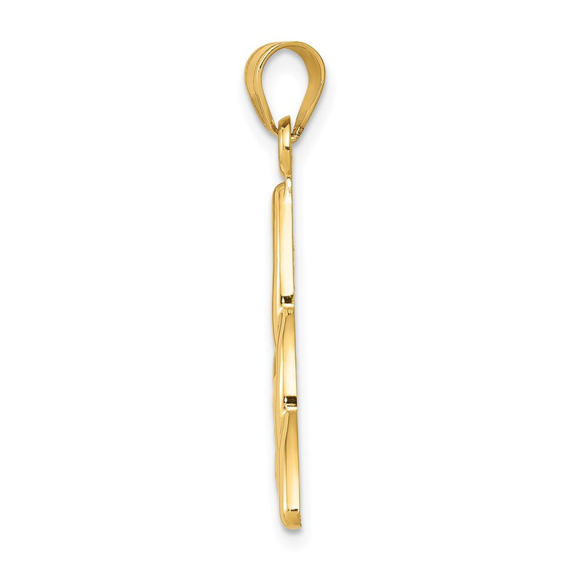 14k Yellow Gold Polished Trinity Knot Pendant