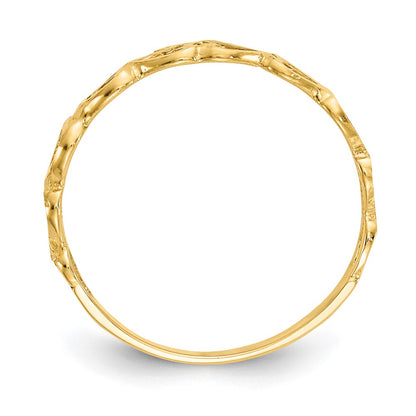 14K Yellow Gold Heart Ring