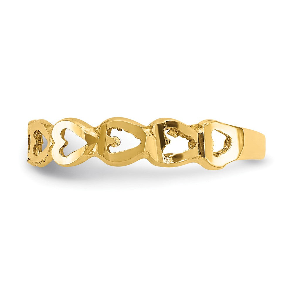 14K Yellow Gold Heart Ring