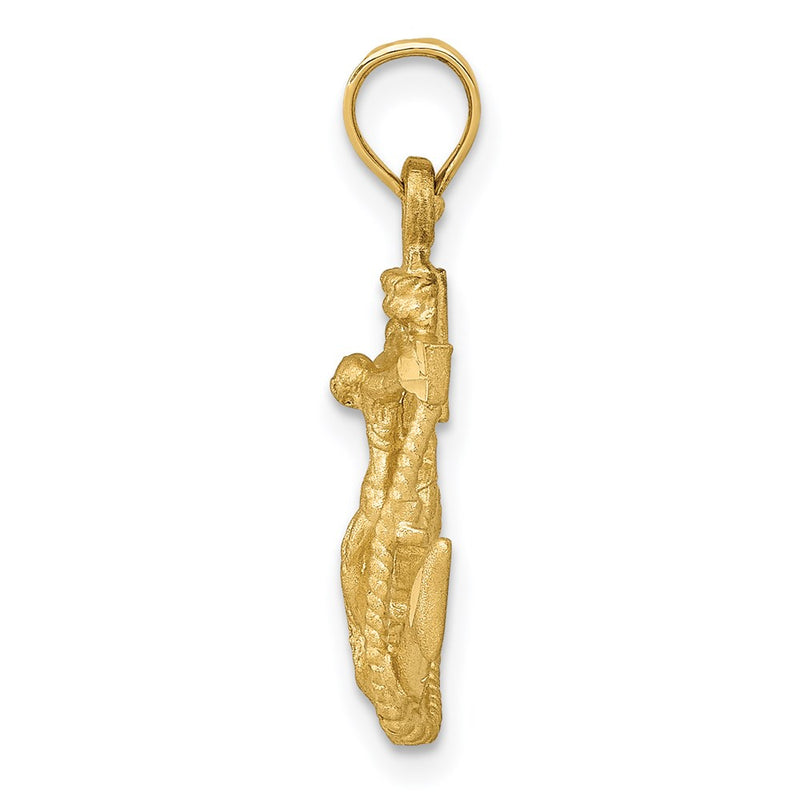 14k Yellow Gold Mariners Cross Pendant