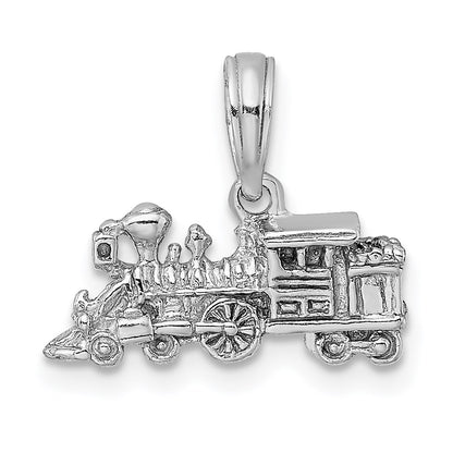 14k White Gold 3-D Miniature Train Charm