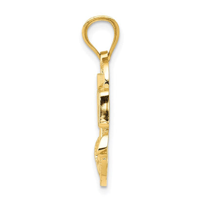 14k Yellow Gold United States Navy USN Anchor Pendant