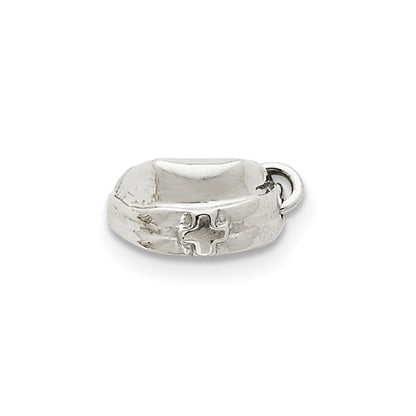 14k White Gold Nurse Cap Charm