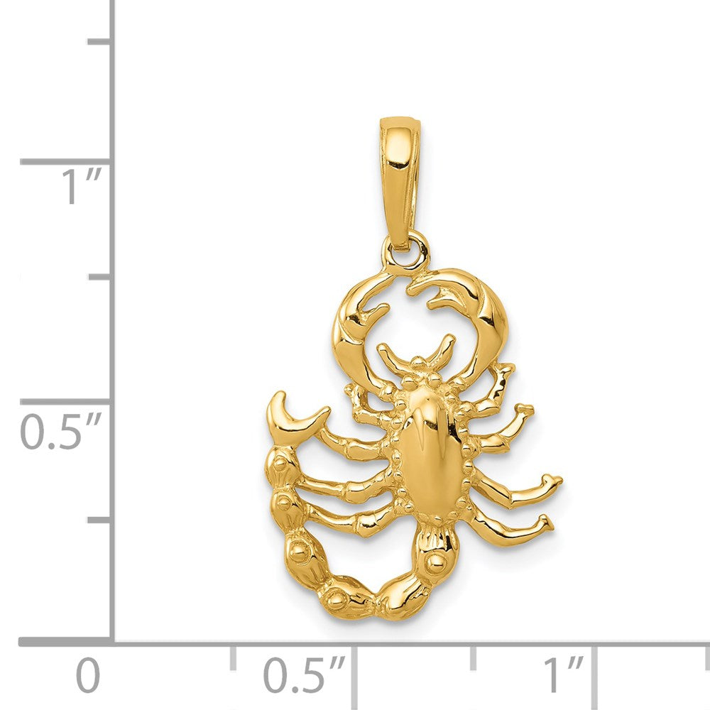 14k Yellow Gold Scorpion Pendant