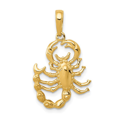 14k Yellow Gold Scorpion Pendant