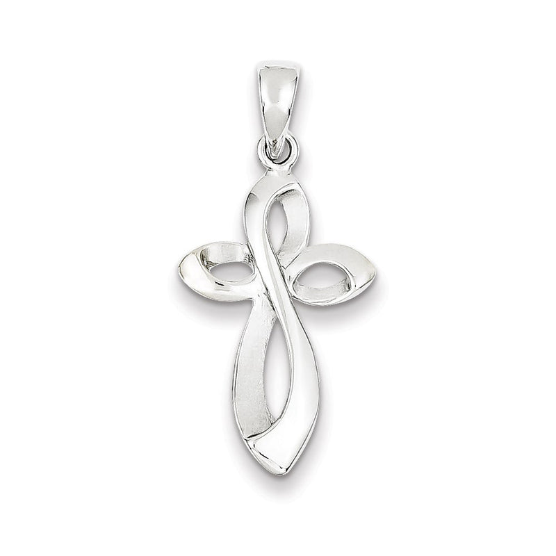 14k White Gold Passion Cross Pendant