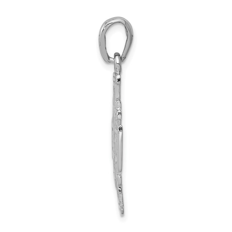 14k White Gold Jerusalem Cross Pendant