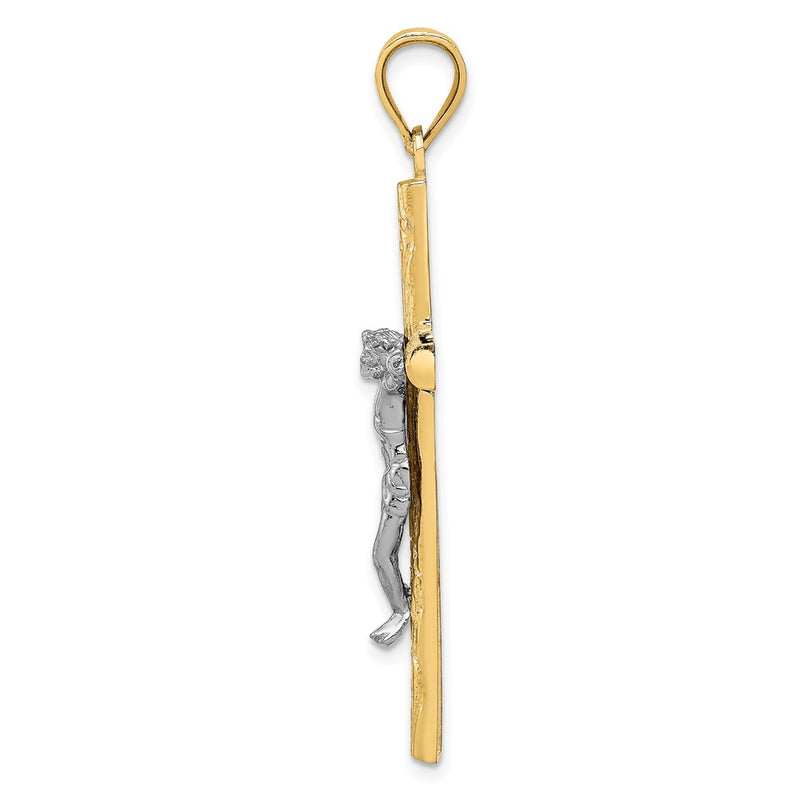 14k Two-tone Gold Crucifix Pendant