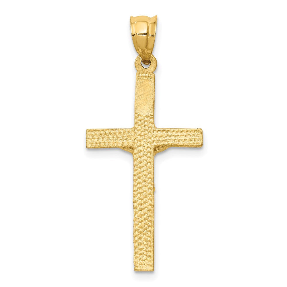 14k Yellow Gold Crucifix Pendant
