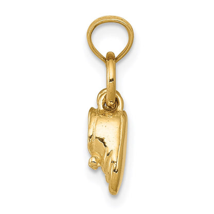 14k Yellow Gold 3D Moveable Baby Shoes Charm