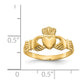 14K Yellow Gold Polished Ladies Claddagh Ring