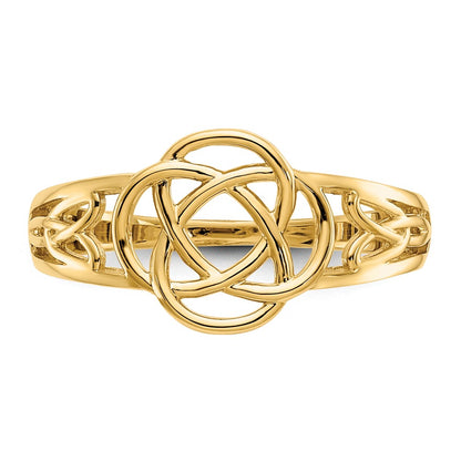 14K Yellow Gold Polished Ladies Celtic Knot Ring