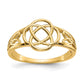 14K Yellow Gold Polished Ladies Celtic Knot Ring