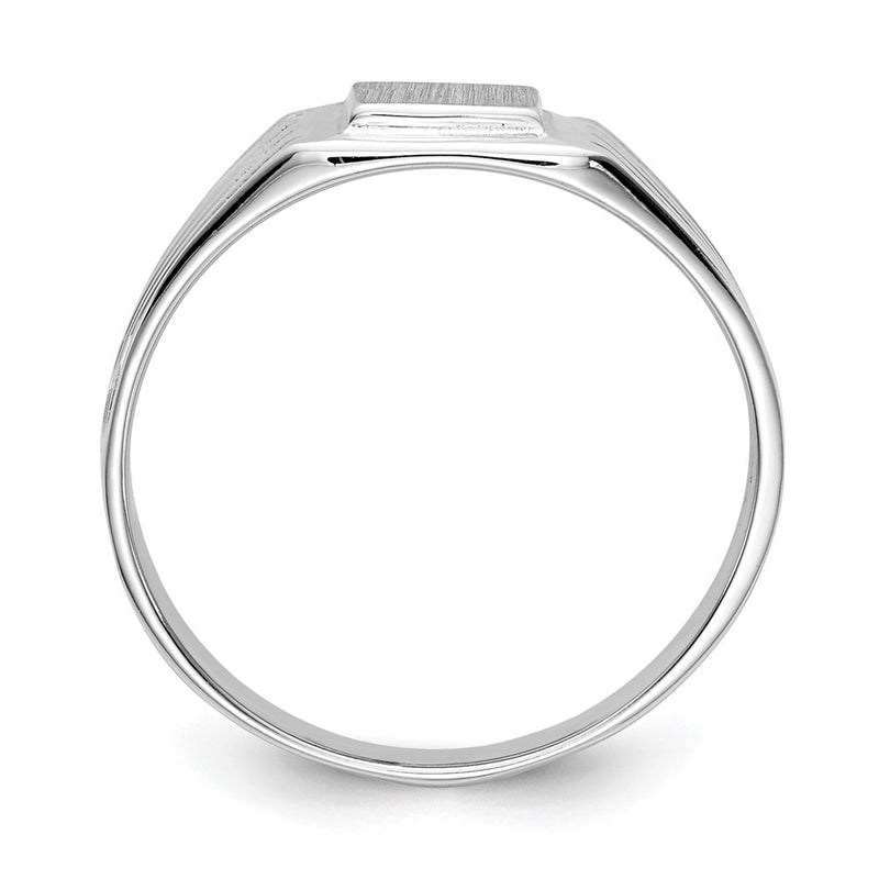 14k White Gold Childs Signet Ring
