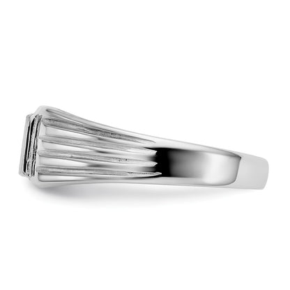 14k White Gold Childs Signet Ring