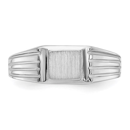 14k White Gold Childs Signet Ring