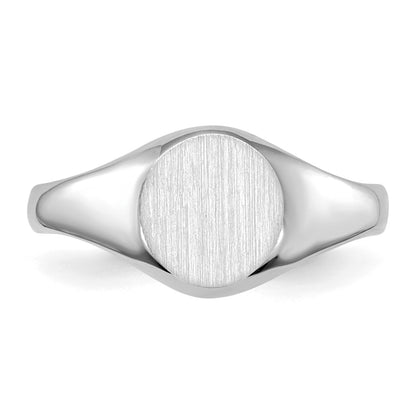 14k White Gold Childs Signet Ring