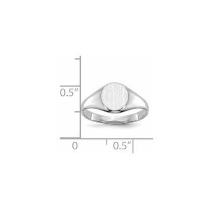 14k White Gold Childs Signet Ring