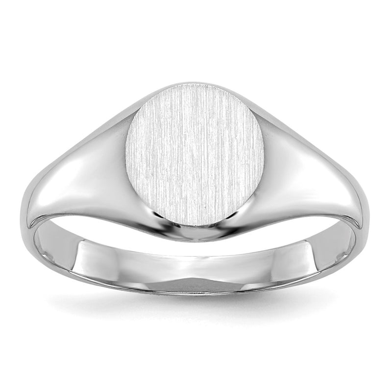 14k White Gold Childs Signet Ring