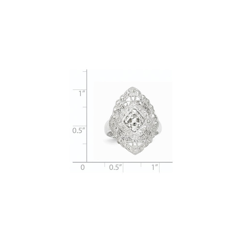 14k White Gold Filigree Ring