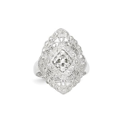 14k White Gold Filigree Ring