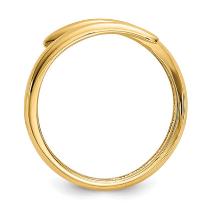 14K Yellow Gold Polished Bypass Ring