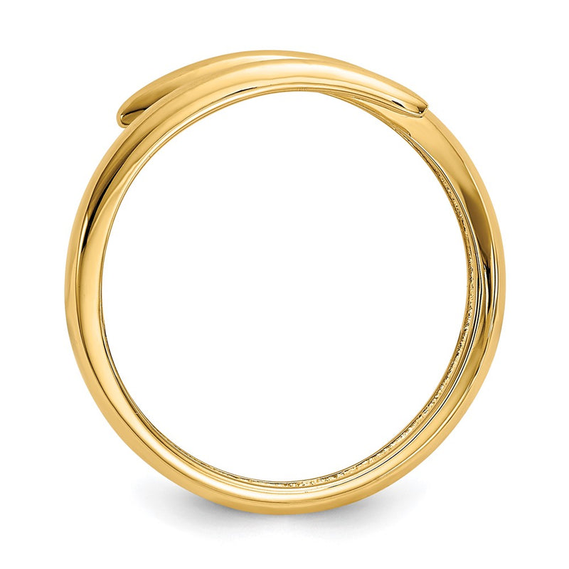 14K Yellow Gold Polished Bypass Ring