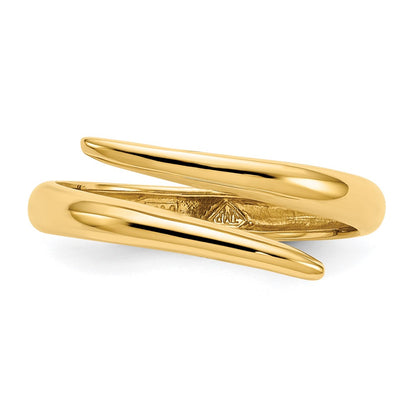 14K Yellow Gold Polished Bypass Ring
