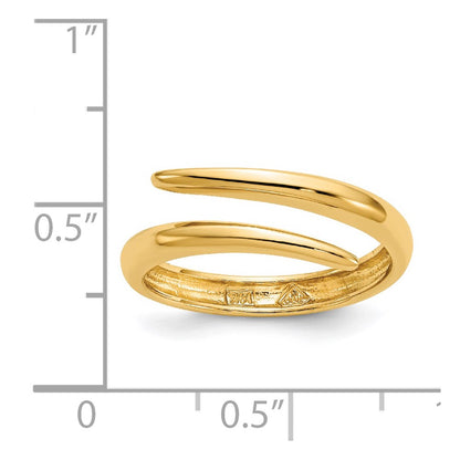 14K Yellow Gold Polished Bypass Ring