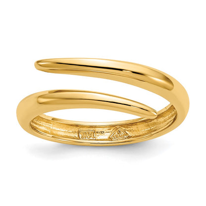 14K Yellow Gold Polished Bypass Ring
