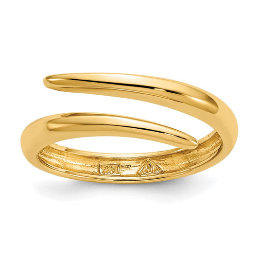 14K Yellow Gold Polished Bypass Ring
