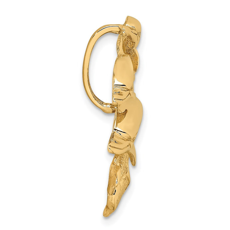 14k Yellow Gold Triple Dolphin Fits 5mm/8mm Slide
