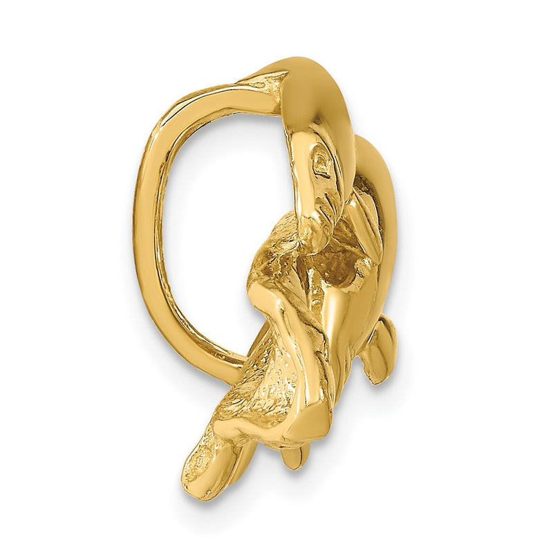 14k Yellow Gold Triple Manatee Slide