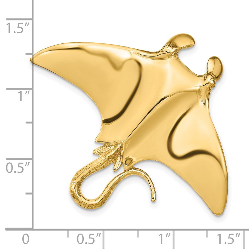 14k Yellow Gold Manta Ray Slide