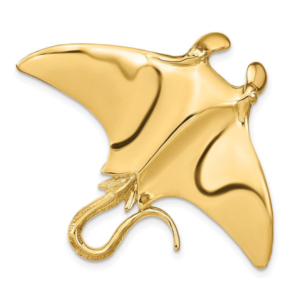 14k Yellow Gold Manta Ray Slide