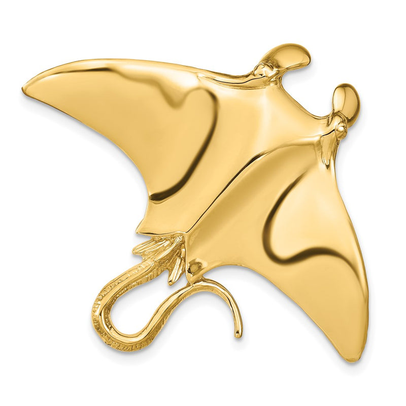 14k Yellow Gold Manta Ray Slide