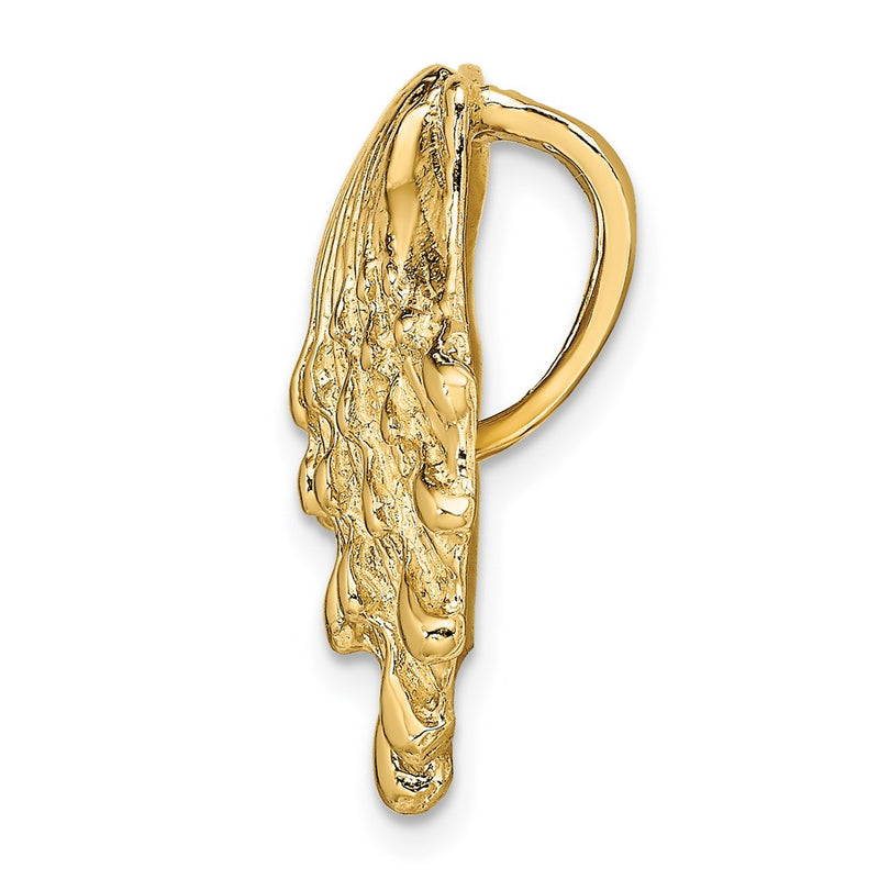 14k Yellow Gold Small Lion's Paw Shell Slide