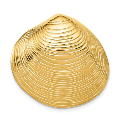 14k Yellow Gold Clam Shell Slide