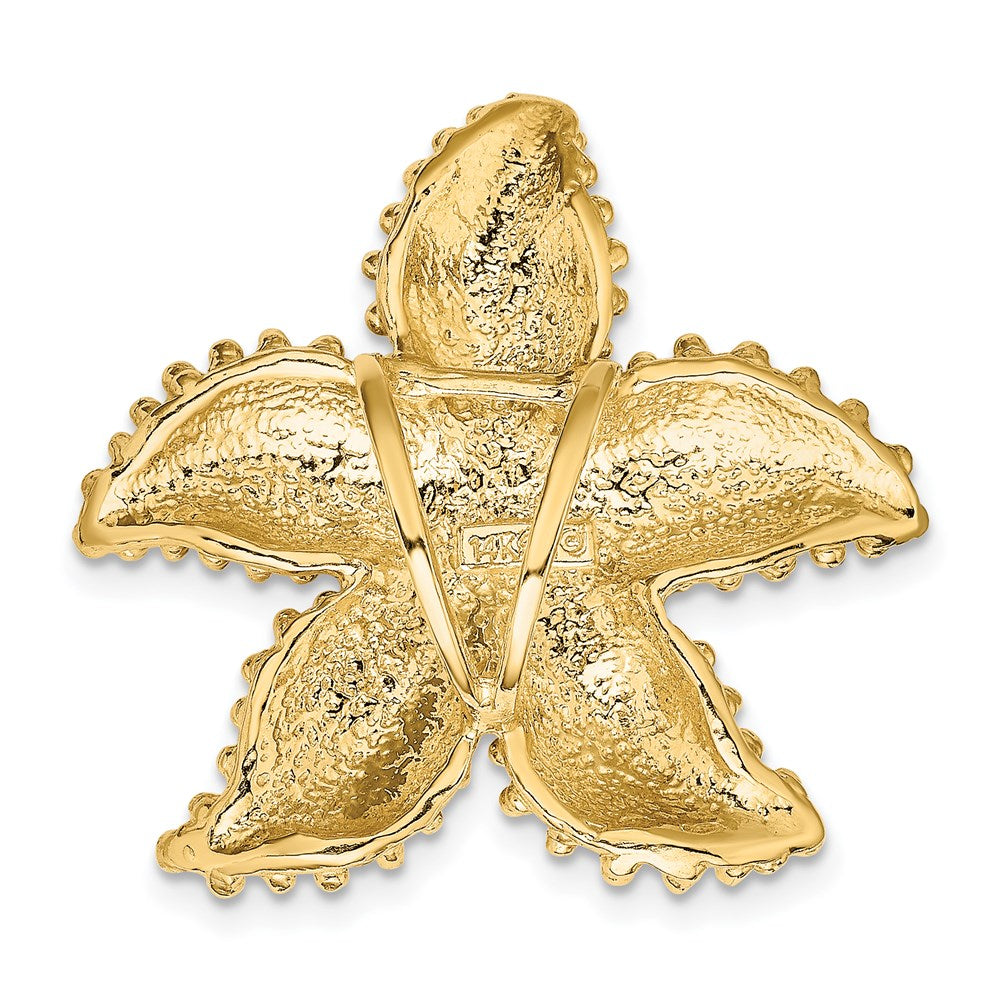 14k Yellow Gold Small Starfish Slide