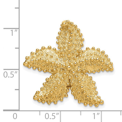 14k Yellow Gold Small Starfish Slide