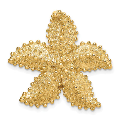 14k Yellow Gold Small Starfish Slide