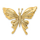 14k Yellow Gold Polished and Beaded Butterfly Slide Charm