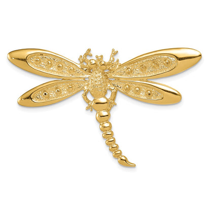 14k Yellow Gold Dragonfly Slide