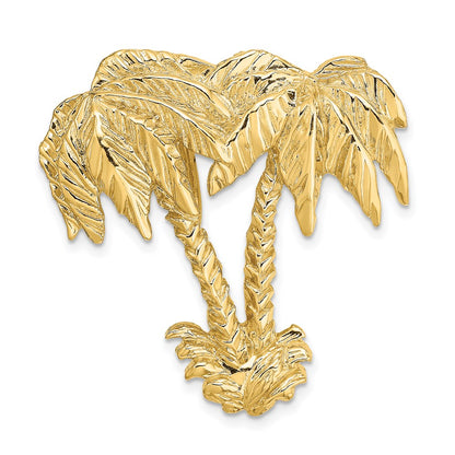 14k Yellow Gold Double Palm Tree Slide