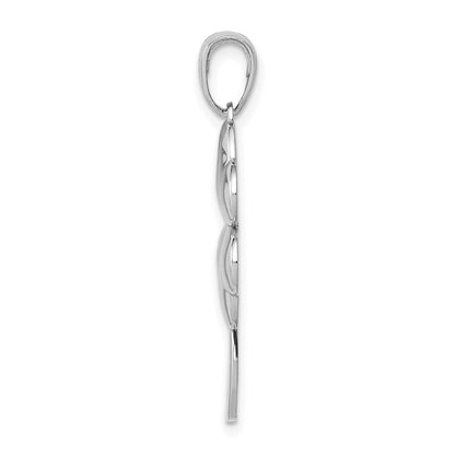 14k White Gold 4-Leaf Clover Pendant